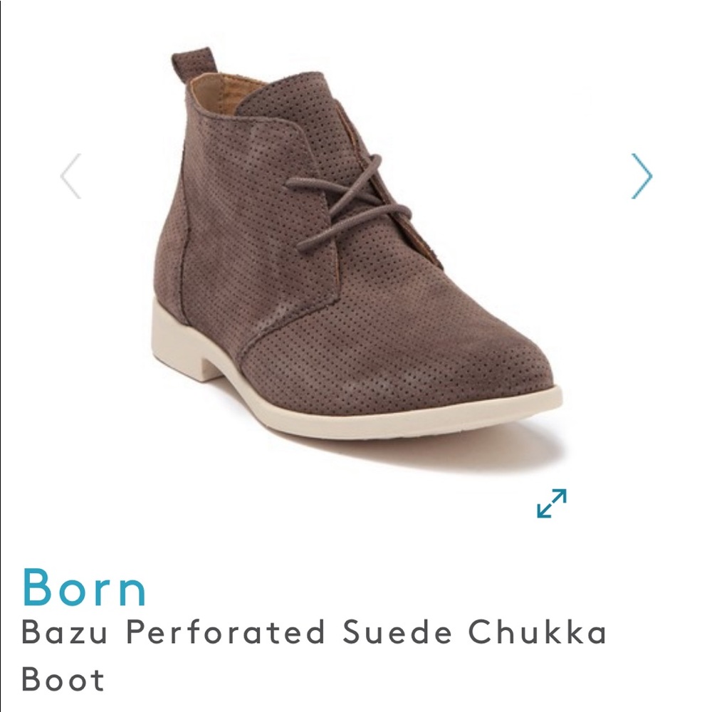 Born Bazu Perforated Suede Chukka Boot Size 11